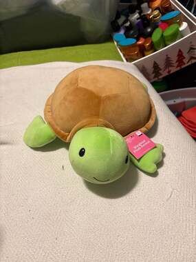 Way to Celebrate! Weighted Turtle Plush Animal, 1.32 lbs, Valentine's Day